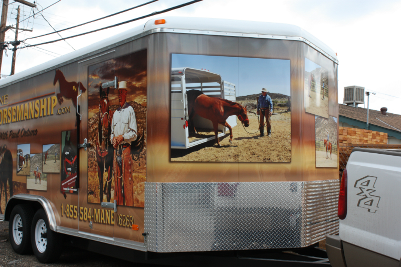 Mane Horsemanship Vehicle Wrap Front View