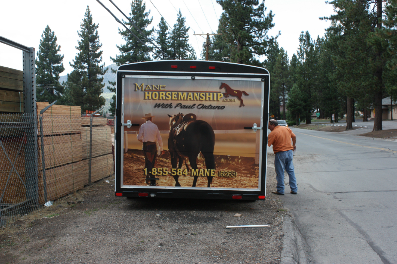 Mane Horsemanship Vehicle Wrap Rear View