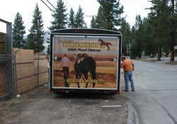 Mane Horsemanship Vehicle Wrap Rear View